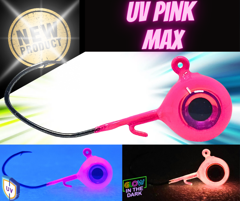 Canadian made UV walleye jigs with upgraded hooks and sweet paint jobs that standout. Great for ice fishing or open water.