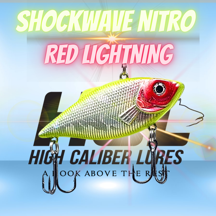 Shockwave Nitro Rattle Bait Red Lightning 2.5” & 3/8 oz