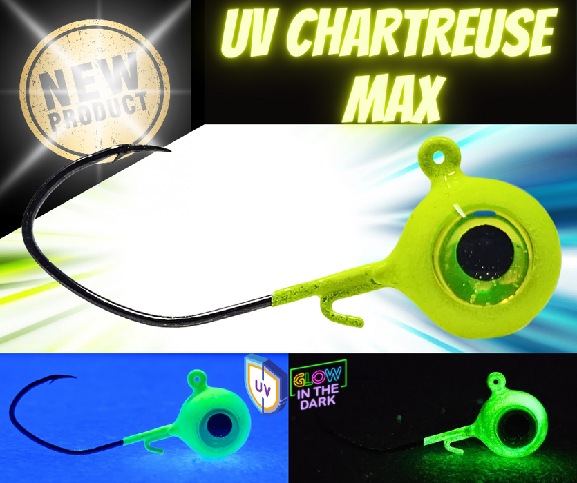 What are the Best Canadian made jigs for walleye? HCL UV Max is the answer to an anglers prayers. Target walleye, pike, trout, burbot and more with upgraded laser sharp Mustad hooks and prismatic 3D eyes that flash slightly to attract a bite.