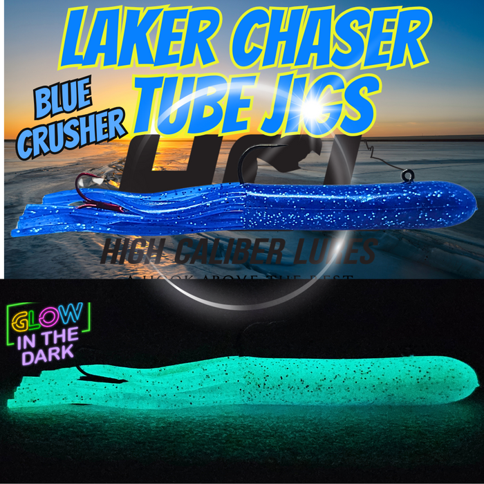 Blue lake trout tube.