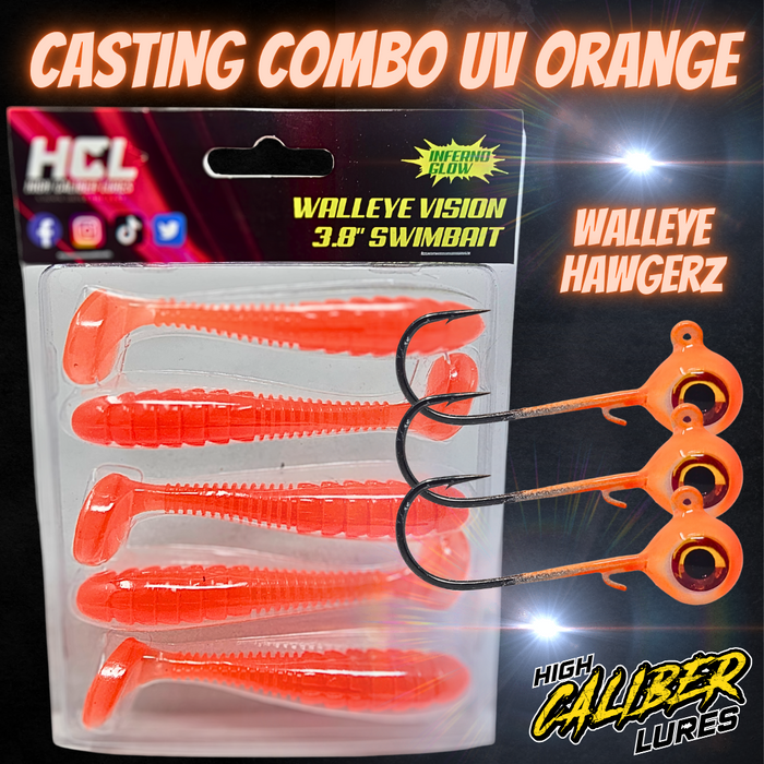 Key Benefits of Walleye Vision paddle tail swim baits with walleye hawgerz jigs featuring Mustad hooks. They provide increased visibility and attraction in deep, dark, or murky water. Durable soft plastics & razor sharp hooks withstand multiple fish battles. Proven effectiveness for a wide range of species, from walleye, bass & musky to northern pike.