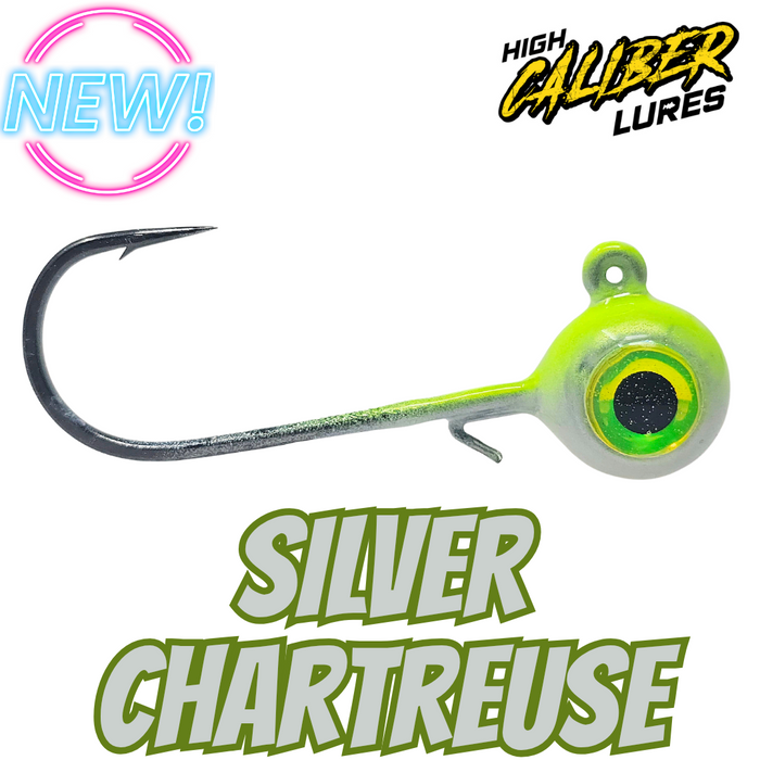 Walleye Hawgerz (Long Shank Jig) - Silver Chartreuse - 3 Pack *NEW*
