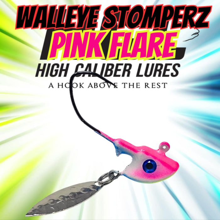 Walleye Stompers Pink Flare - 2 Pack