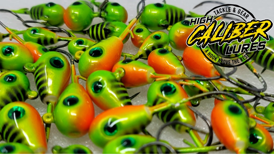 Saskatchewan's Canadian made walleye jigs are legendary, and with good reason. But when the sun dips low, targeting these prized fish requires a different approach. Enter walleye non-glow jigs - lures that attract walleye during low-light conditions with a pearlescent shine. At High Caliber Lures, we offer a great selection of walleye non-glow jigs, perfect for extending your fishing adventures into the twilight hours.