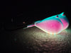 Multi colored tungsten jig, glow in the dark.