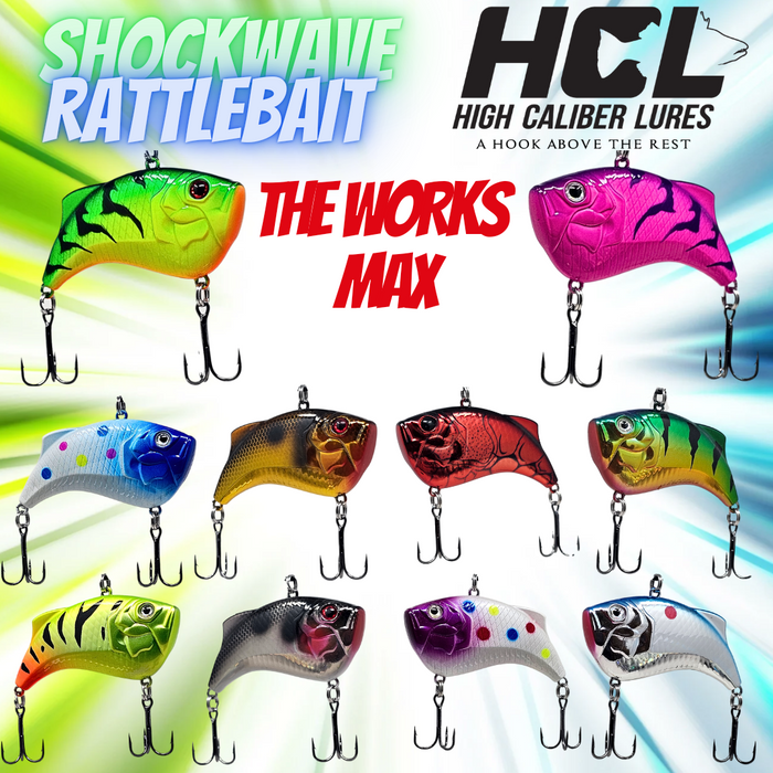 10 Rattle Baits - Shockwaves “The Works Max” 🔥HOT BUY🔥