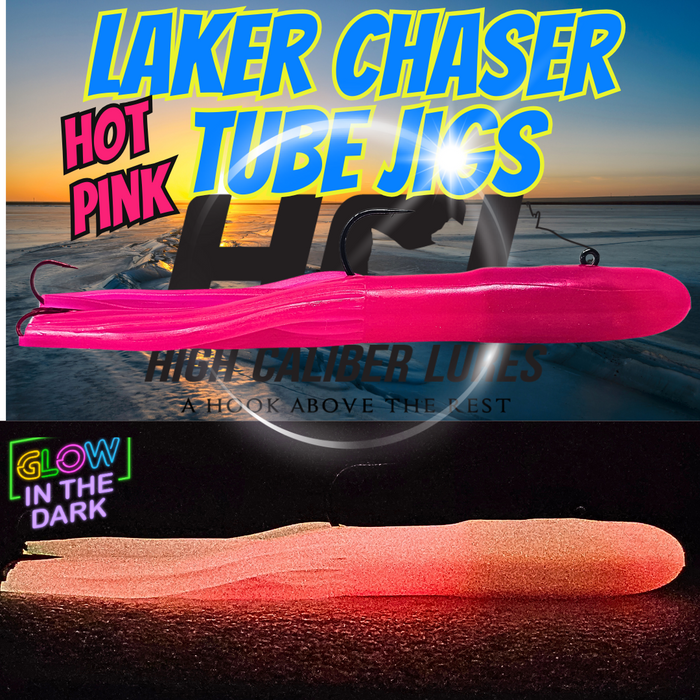 Hot Pink Lake Trout Tube Jig - 2 Pack