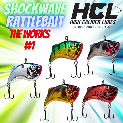 HCL Shockwave Lipless Crankbait 5-Pack The Works 1 – walleye and pike fishing lures