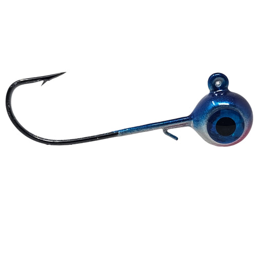 Here it is, the heavy hook long shank jig option you have been looking for! Perfect for targeting big greenbacks and large walleyes everywhere. Pair it with your favorite soft plastic or frozen minnows work great too.
The Original Hawgerz Series is a custom painted jig series. The Cisco is a blue and red jig.