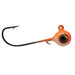 Here it is, the heavy hook long shank jig option you have been looking for! Perfect for targeting big greenbacks and large walleyes everywhere. Pair it with your favorite soft plastic or frozen minnows work great too.
The UV Series is ultra bright and this is a UV orange jig.