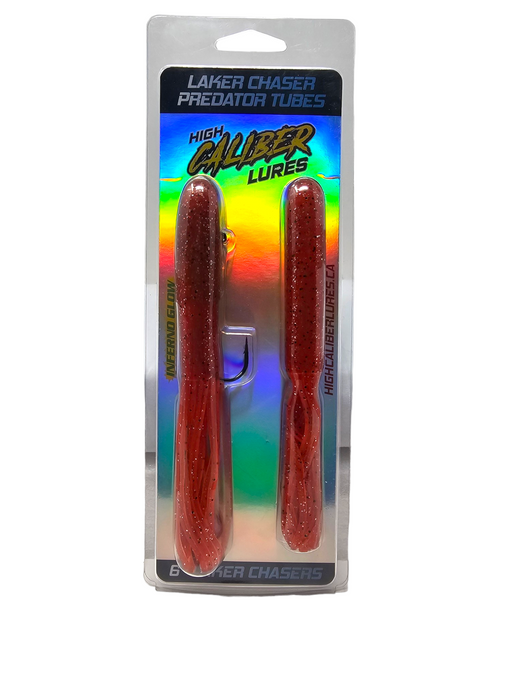 Elevate your lake trout fishing game with High Caliber Lures' premium Red Lake Trout Tubes and 1oz Glow Jigs. Designed for vertical jigging and targeting trophy lakers, our tackle offers unmatched performance and durability. The powerful design and high-quality materials of our Lake Trout Tubes ensure maximum effectiveness, while our Glow Jigs provide exceptional visibility in low-light conditions. 
Experience the thrill of landing a trophy lake trout with High Caliber Lures. 