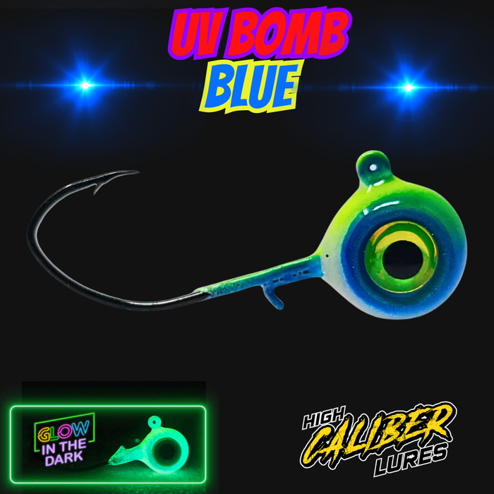UV Bomb Walleye Glow Jigs - 2 Pack