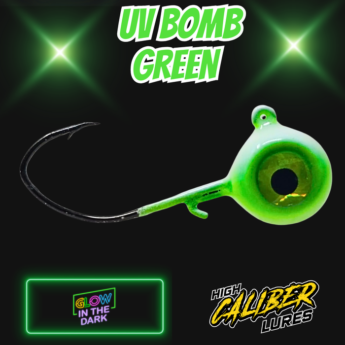 UV Bomb Walleye Glow Jigs - 2 Pack