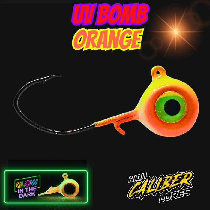 UV Bomb Walleye Glow Jigs - 2 Pack