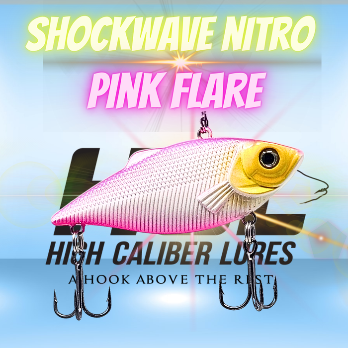 Shockwave Nitro Rattle Bait Pink Flare 2.5” & 3/8 oz