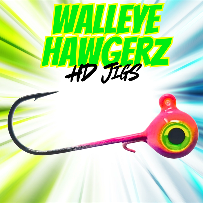 UV Walleye Hawgerz are on fire! There has been SO MUCH demand for this particular walleye jig Series we just couldn’t let our anglers down. Honestly, it’s like people have been wanting a round head, long shank, heavy hook option all along & just didn’t know it!