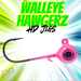 Here it is, the heavy hook long shank jig option you have been looking for! Perfect for targeting big greenbacks and large walleyes everywhere. Pair it with your favorite soft plastic or frozen minnows work great too.
The UV Series is ultra bright and this is a UV Pink jig.