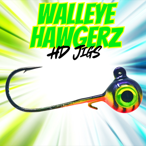Walleye Hawgerz are the ultimate answer to a long shank heavy hook jig for swimbaits or large minnows. Put that hookpoint back further and increase your hookups!