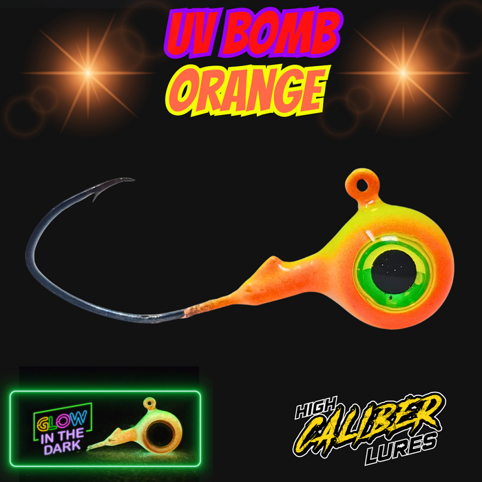 Katana Blades 100pc 10mm Orange Glow Beads - Made In USA, Glow In The Dark