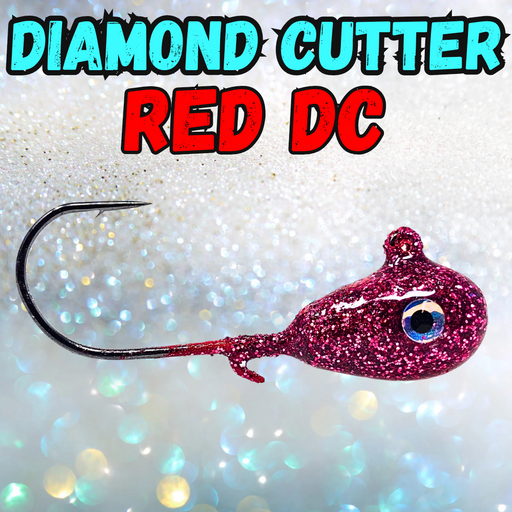 Teardrop style red jig that is ideal for walleye fishing. This walleye jig has a regular shank hook length.