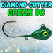 Teardrop style green jig that is ideal for walleye fishing. This walleye jig has a regular shank hook length.