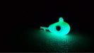 UV Bomb, UV GLOW blue walleye jigs,  GLOW jigs, walleye jigs, GLOW jighead, custom jigs, fishing tackle, fishing lures, walleye glow jig, pike glow jig, pike jig, canadian made jigs, UV green glow jigs