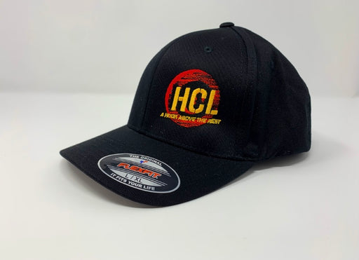 black flex fit polyester hcl hat