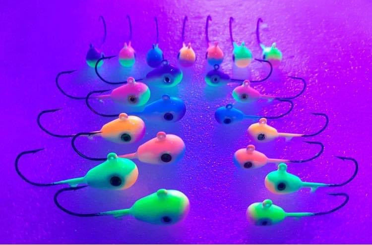 UV GLOW Walleye Jig Set